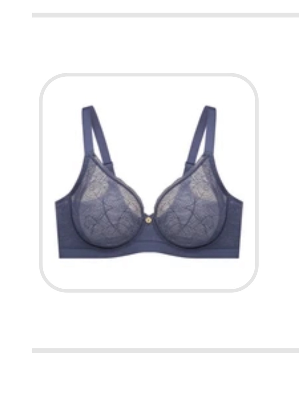 Everyday Lace Underwire Bra in Dusty Blue